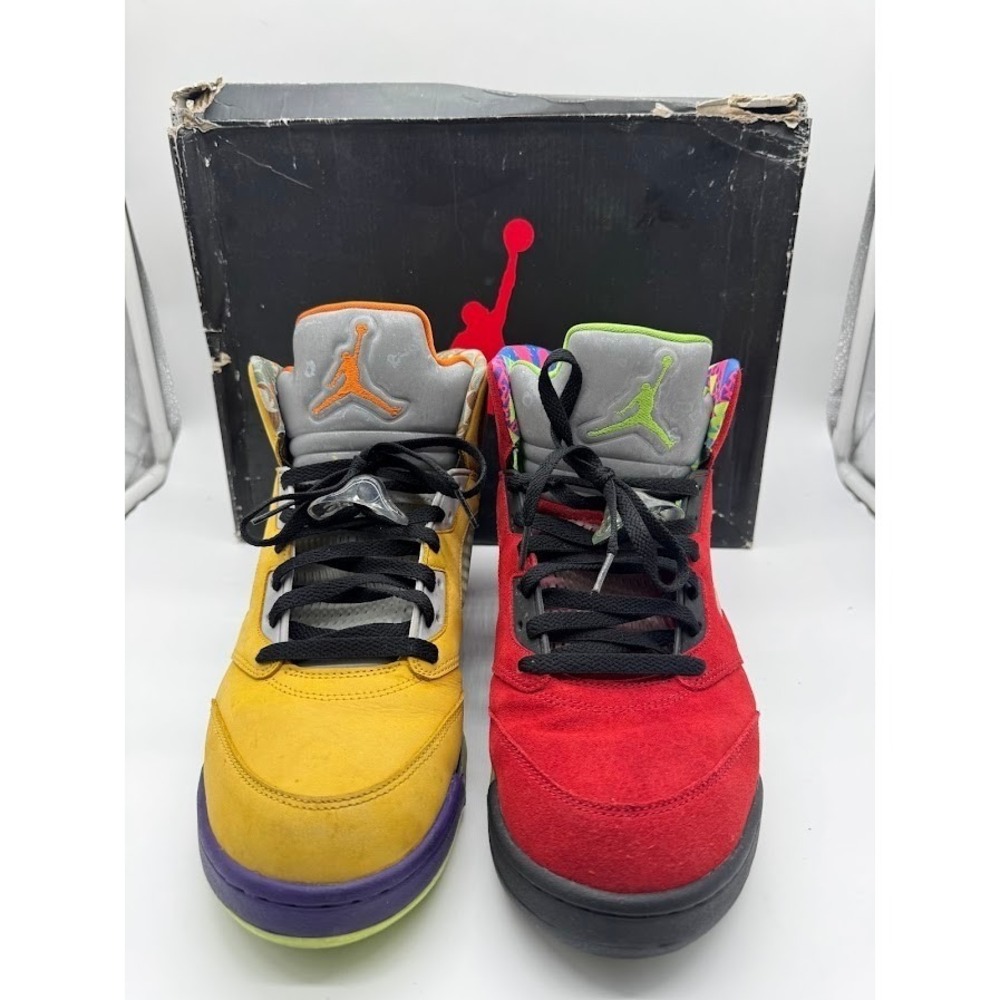 Air Jordan 5 Retro What The Mens Sneakers Yellow Red CZ5725-700 Size 13